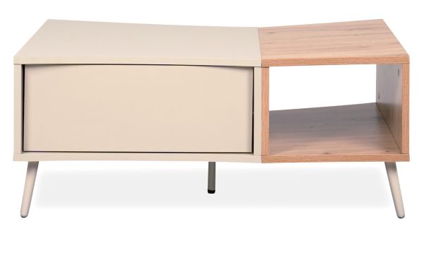 Couchtisch Sena in Kaschmir und Artisan Eiche 94 x 60 cm, mit Push-to-Open