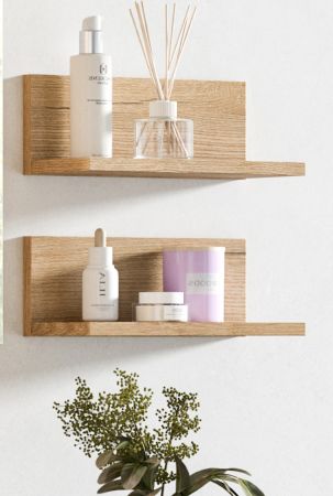 Badezimmer Regal Set Matteo in Evoke Eiche 32 cm