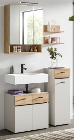 Badm�bel Set Matteo in Kaschmir und Evoke Eiche Badkombination 107 x 191 cm