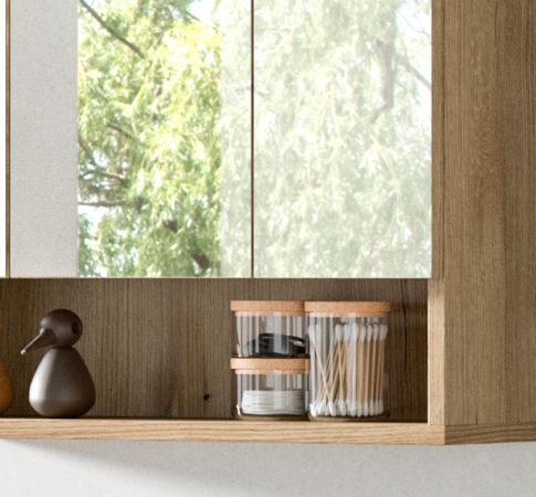 Badm�bel Set Matteo in Kaschmir und Evoke Eiche Badkombination 107 x 191 cm