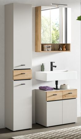 Badm�bel Set Matteo in Kaschmir und Evoke Eiche Badkombination 107 x 191 cm