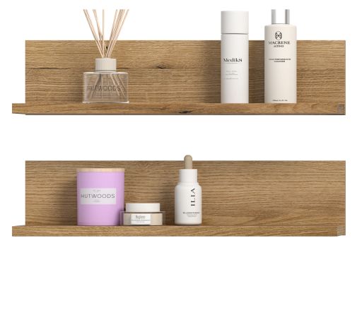 Badezimmer Regal Set Matteo in Evoke Eiche 51 cm