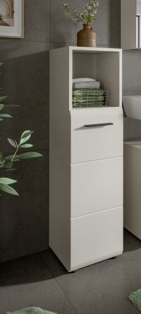 Badezimmer Kommode Cover in Kaschmir / Sand, hohe Badkommode 30 x 110 cm