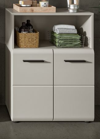 Badezimmer Kommode Cover in Kaschmir / Sand Badschrank 2-t�rig 60 x 80 cm
