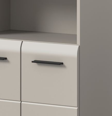 Badezimmer Kommode Cover in Kaschmir / Sand Badschrank 2-t�rig 60 x 80 cm