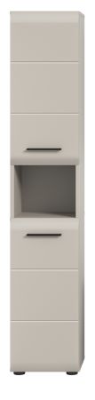 Badezimmer Hochschrank Cover in Kaschmir / Sand, 2-t�riger Badschrank 30 x 185 cm