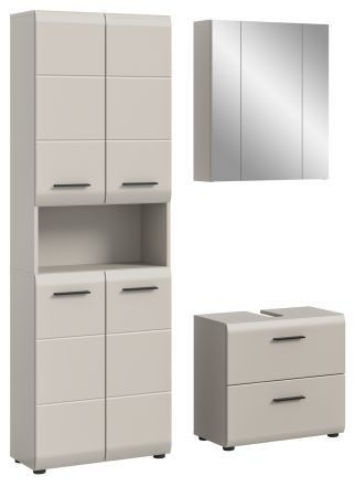 Badm�bel Set 3-teilig Cover in Kaschmir / Sand 135 x 185 cm, mit 4-t�rigem Hochschrank