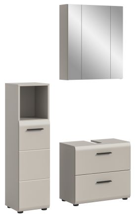 Badm�bel Set 3-teilig Cover in Kaschmir / Sand, Badkombination 105 x 185 cm