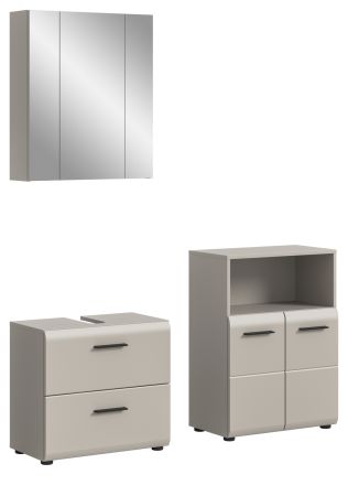 Badm�bel Set 3-teilig Cover in Kaschmir / Sand, Badkombination 135 x 185 cm