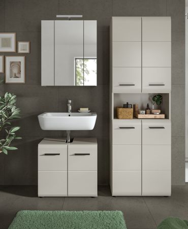 Badm�bel Set 3-teilig Cover in Kaschmir / Sand 135 x 185 cm, mit 4-t�rigem Hochschrank