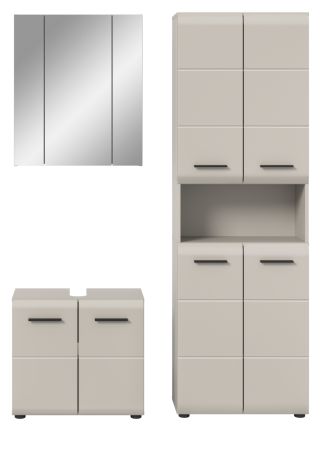 Badm�bel Set 3-teilig Cover in Kaschmir / Sand 135 x 185 cm, mit 4-t�rigem Hochschrank