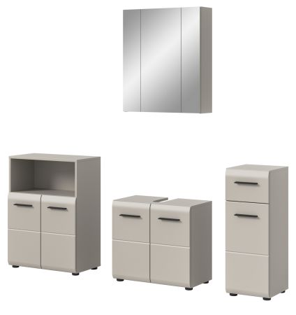 Badm�bel Set 4-teilig Cover in Kaschmir / Sand, Badkombination 180 x 185 cm