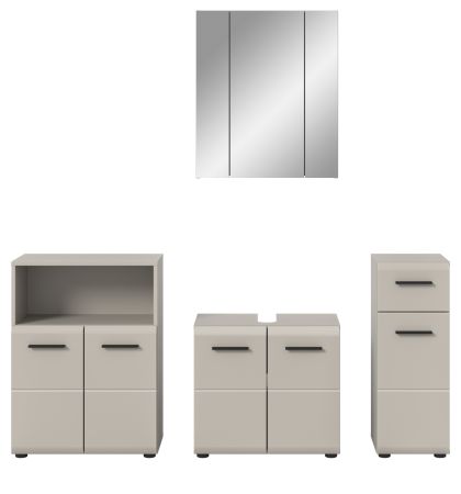 Badm�bel Set 4-teilig Cover in Kaschmir / Sand, Badkombination 180 x 185 cm