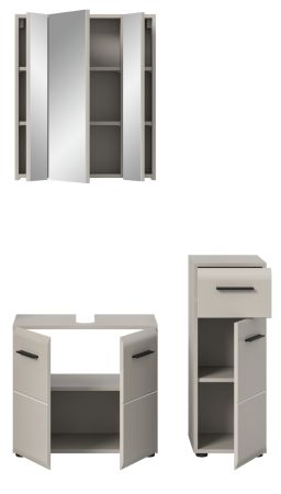 Badm�bel Set 3-teilig Cover in Kaschmir / Sand, Badkombination 105 x 185 cm