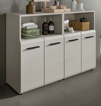 Badezimmer Kommode Set Cover in Kaschmir / Sand, 2x Badkommode 120 x 80 cm