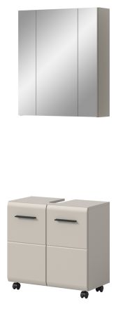 Badm�bel Set 2-teilig Cover in Kaschmir Badkombination auf Rollen 60 x 185 cm