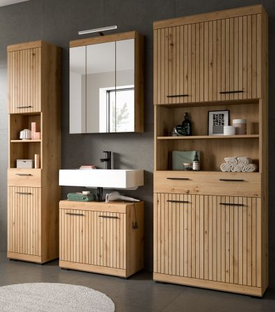 Badm�bel Set 4-teilig Shawn in Artisan Eiche Badkombination 200 x 191 cm