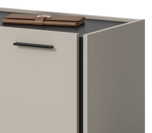 Garderobe Sitzbank Nevia in Kaschmir 75 x 43 cm, Soft-Close