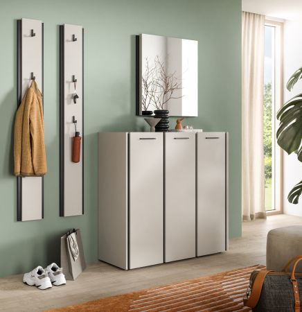 Garderobe Set 4-teilig Nevia in Kaschmir 185 x 190 cm, Soft-Close