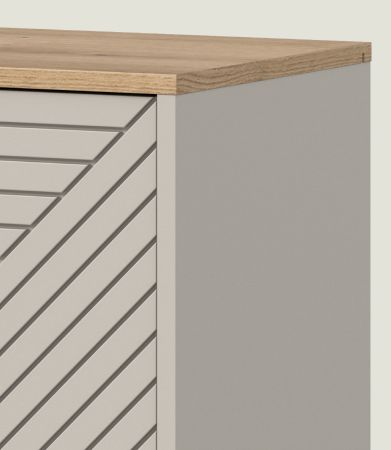 TV-Lowboard Bente in Kaschmir und Evoke Eiche 184 x 55 cm