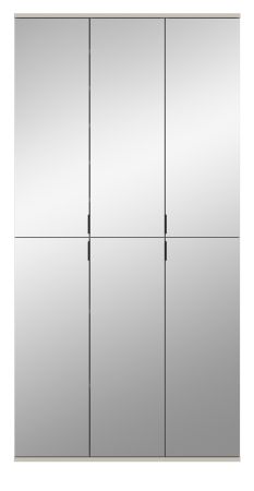 Garderobenschrank mit Spiegel Line-Up in Kaschmir, Schuhschrank 91 x 193 cm