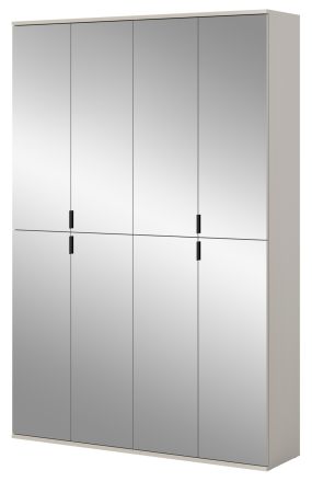 Garderobenschrank mit Spiegel Line-Up in Kaschmir, Schuhschrank 122 x 193 cm