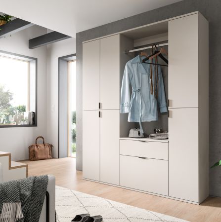 Garderobe Set Line-Up in Kaschmir, Garderobenschrank 152 x 193 cm