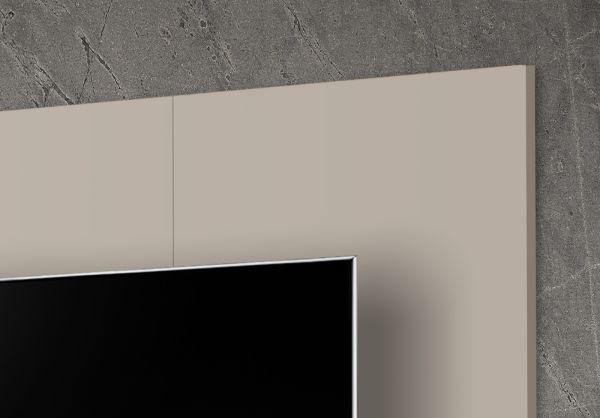 Wohnwand Option in Kaschmir Schrankwand 4-teilig h�ngend mit LED und Push-To-Open, 260 x 170 cm