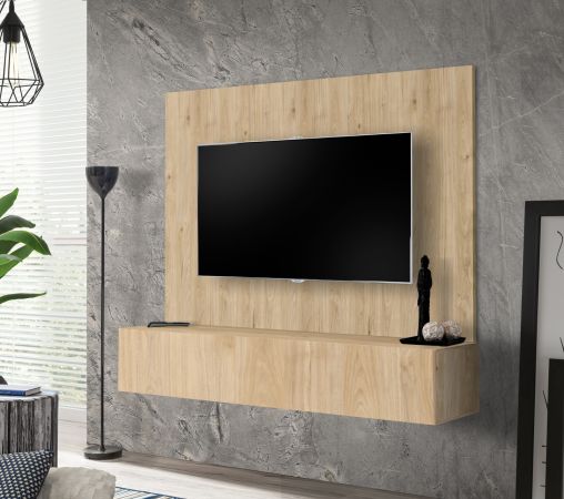 Wandpaneel Option in Jackson Eiche TV R�ckwandverkleidung 160 x 118 cm