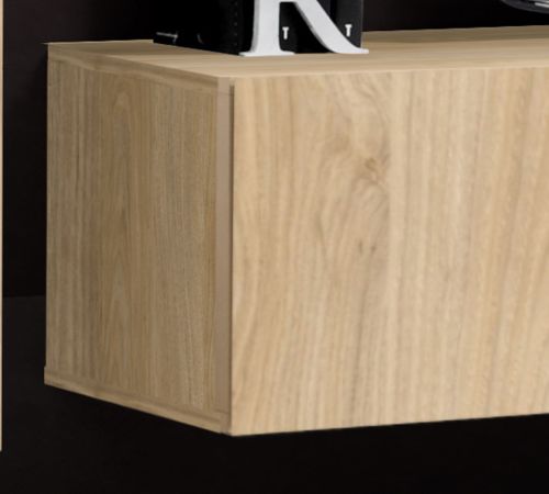 Wohnwand Option in Jackson Eiche Schrankwand 5-teilig h�ngend mit LED und Push-To-Open, 260 x 170 cm