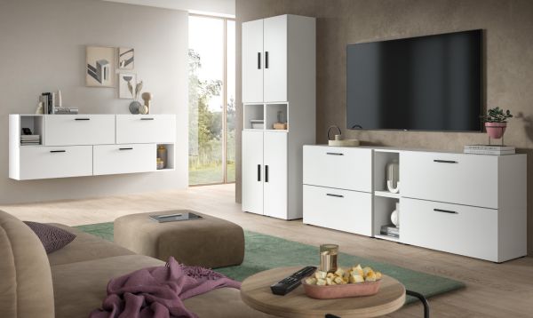 Sideboard Onawa in Grau und Artisan Eiche Kommode 176 cm, Soft-Close