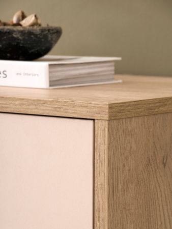 Highboard Ingar in Kaschmir und EicheKommode 115 x 140 cm, Soft-Close
