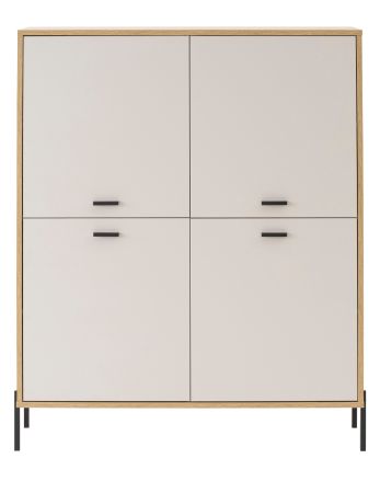 Highboard Ingar in Kaschmir und EicheKommode 115 x 140 cm, Soft-Close