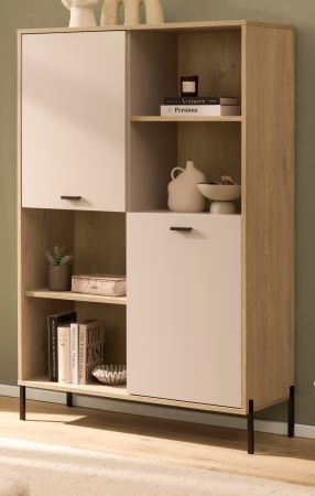 Wohnwand Ingar in Kaschmir und Eiche Wohnkombination 320 cm, mit Soft-Close