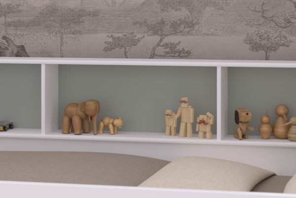 Parisot Etagenbett Leo in Wei�, Kinder und Jugendzimmer Hochbett Liegefl�che 2x 90 x 200 cm