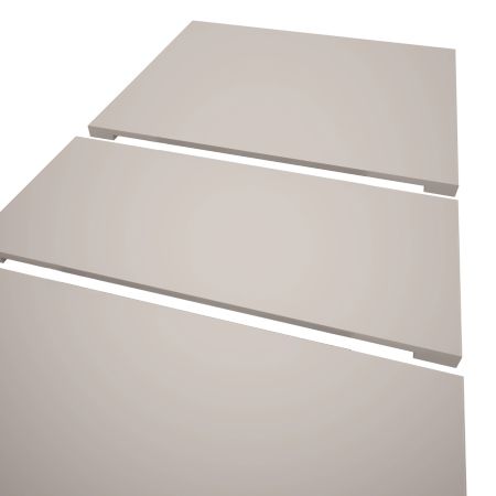 Esstisch Home-X in kaschmir und wei� S�ulentisch ausziehbar 150 - 190 cm