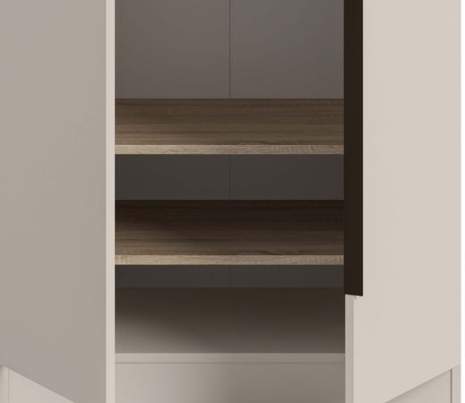 Kleiderschrank Swan in kaschmir Dreht�renschrank 4-t�rig 160 x 181 cm