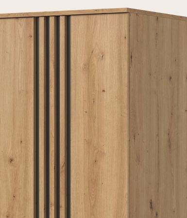 Kleiderschrank Bj�rke in Artisan Eiche und grau Dreht�renschrank 6-t�rig 240 x 192 cm