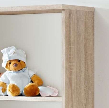 Kinderzimmer / Jugendzimmer Superior in wei� und Sonoma Eiche Komplett Set 4-teilig