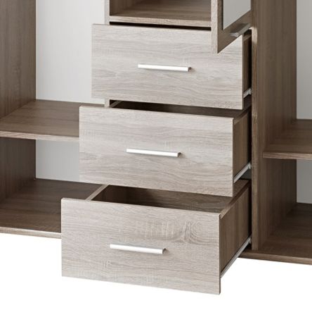 Kinder-/Jugendzimmer Superior in wei� und Sonoma Eiche Komplett Set 4-teilig
