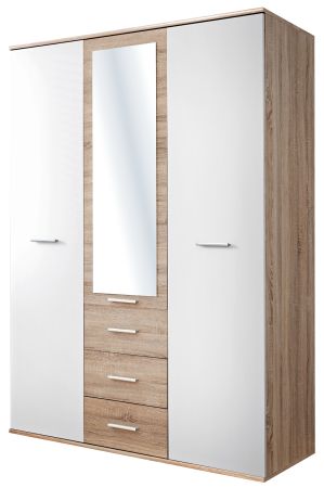 Kinder-/Jugendzimmer Superior in wei� und Sonoma Eiche Komplett Set 4-teilig