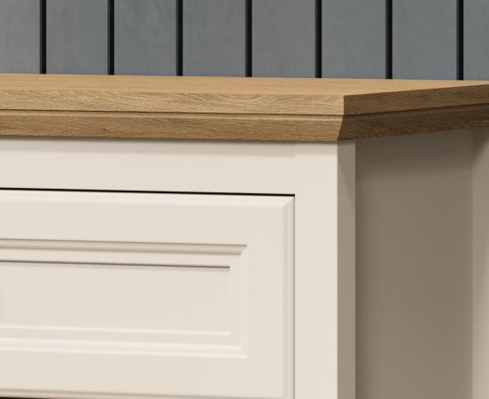 Flurkommode Cozy in Kaschmir und Stein Eiche Landhaus Schuhschrank 70 x 98 cm, Soft-Close