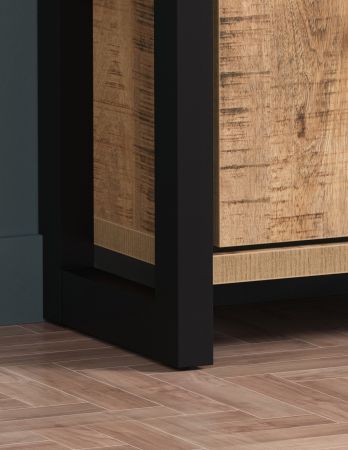 Flurkommode Loom in Mango und schwarz Schuhschrank 73 x 100 cm