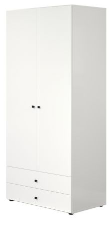 Kleiderschrank Purio in wei� Dreht�renschrank 2-t�rig 81 x 176 cm