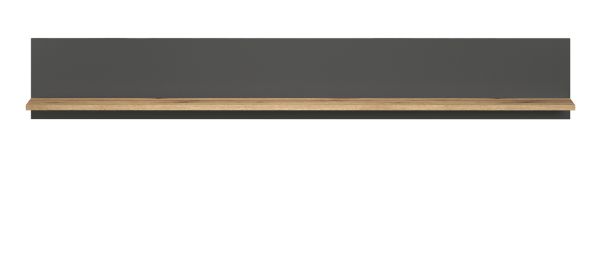 Wandboard Groove in grau und Evoke Eiche Wandregal 167 x 25 cm