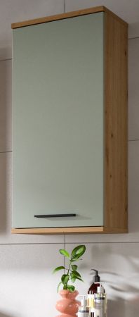 Badezimmer H�ngeschrank Bailey in Salbei und Artisan Eiche Badschrank 35 x 77 cm