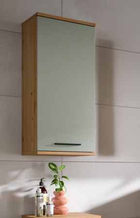 Badezimmer H�ngeschrank Bailey in Salbei und Artisan Eiche Badschrank 35 x 77 cm