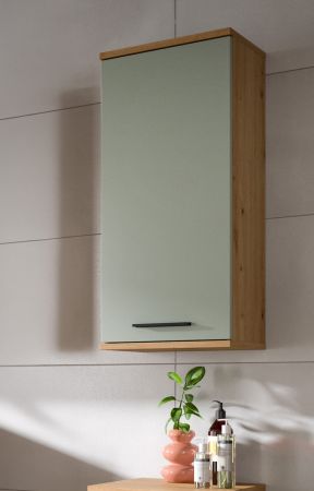 Badezimmer H�ngeschrank Bailey in Salbei und Artisan Eiche Badschrank 35 x 77 cm
