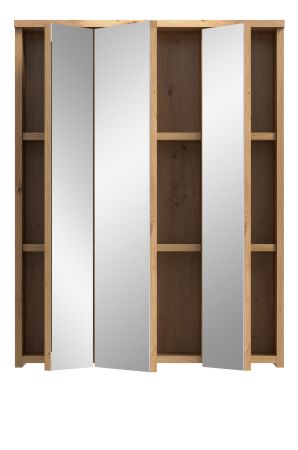 Badezimmer Spiegelschrank Bailey in Artisan Eiche Badschrank 3-t�rig 60 x 77 cm
