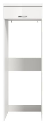 Waschmaschinenschrank Shawn in wei� Hochglanz Waschturm f�r Waschmaschine und Trockner 66 x 200 cm